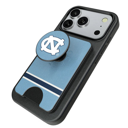 University of North Carolina Tar Heels Stripe PopSockets MagSafe-Compatible PopWallet+