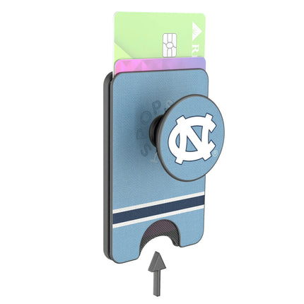 University of North Carolina Tar Heels Stripe PopSockets MagSafe-Compatible PopWallet+