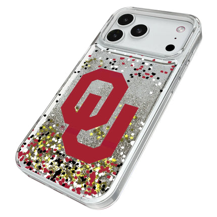 University of Oklahoma Sooners Confetti Glitter Phone Case for Apple iPhone