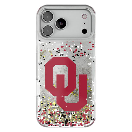University of Oklahoma Sooners Confetti Glitter Phone Case for Apple iPhone