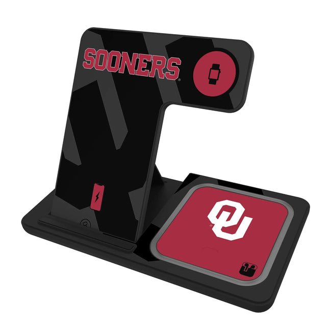 University of Oklahoma Sooners Monocolor Tilt 3 in 1 Charging Station