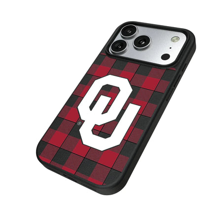 University of Oklahoma Sooners Plaid MagSafe Compatible Phone Case for Apple iPhone
