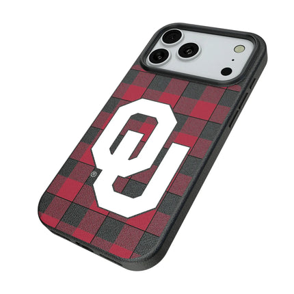 University of Oklahoma Sooners Plaid MagSafe Compatible Phone Case for Apple iPhone