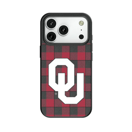 University of Oklahoma Sooners Plaid MagSafe Compatible Phone Case for Apple iPhone