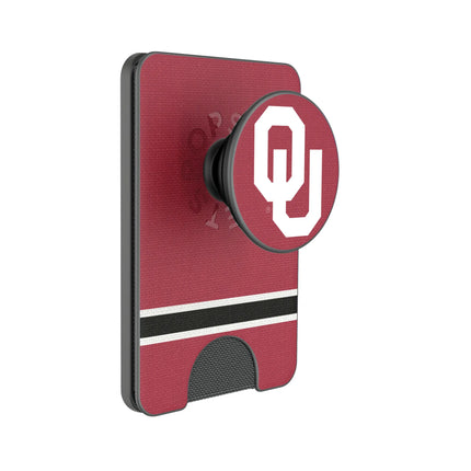 University of Oklahoma Sooners Stripe PopSockets MagSafe-Compatible PopWallet+
