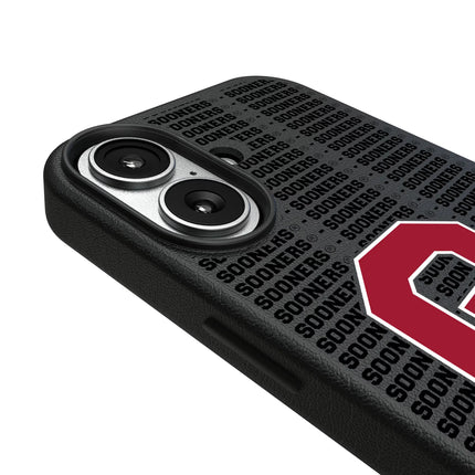 University of Oklahoma Sooners Text Backdrop MagSafe Compatible Phone Case for Apple iPhone