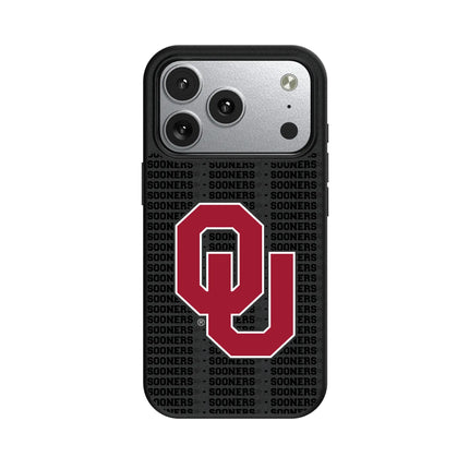 University of Oklahoma Sooners Text Backdrop MagSafe Compatible Phone Case for Apple iPhone
