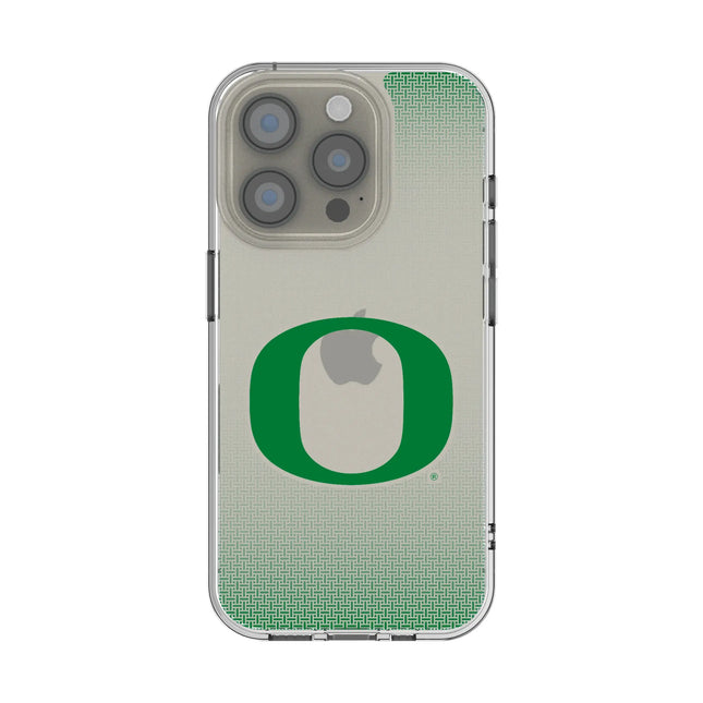 University of Oregon Ducks Linen Clear Phone Case for Apple iPhone