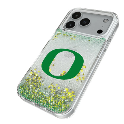 University of Oregon Ducks Linen Glitter Phone Case for Apple iPhone