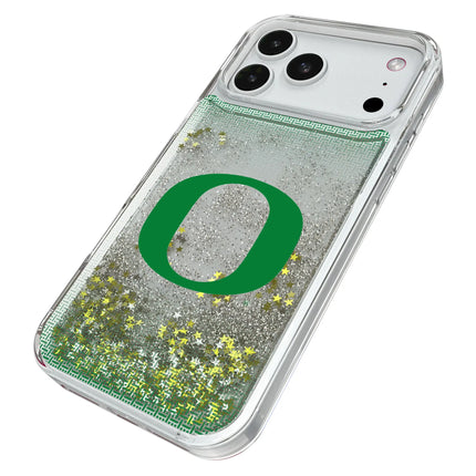 University of Oregon Ducks Linen Glitter Phone Case for Apple iPhone