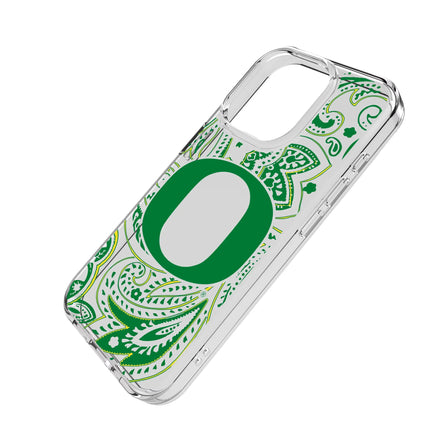 University of Oregon Ducks Paisley Clear Phone Case for Apple iPhone
