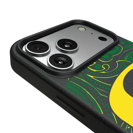 University of Oregon Ducks Paisley MagSafe Compatible Phone Case for Apple iPhone