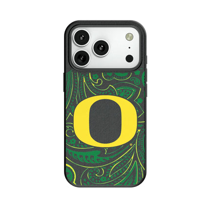 University of Oregon Ducks Paisley MagSafe Compatible Phone Case for Apple iPhone