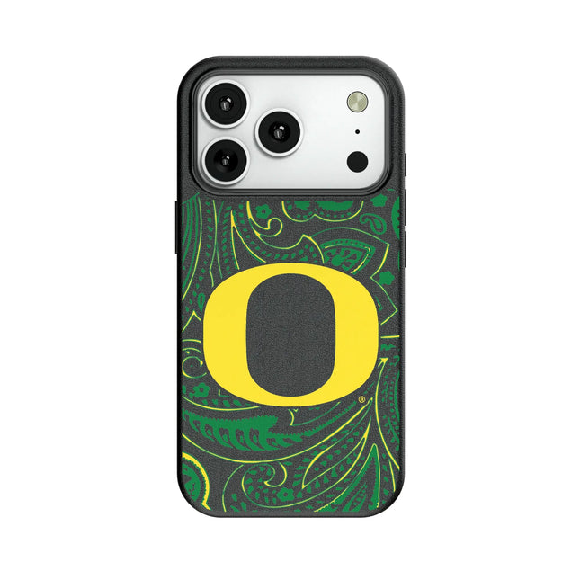 University of Oregon Ducks Paisley MagSafe Compatible Phone Case for Apple iPhone