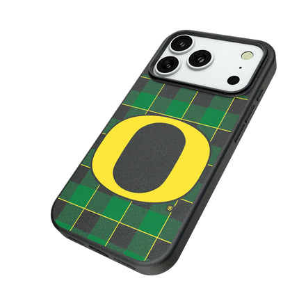 University of Oregon Ducks Plaid MagSafe Compatible Phone Case for Apple iPhone