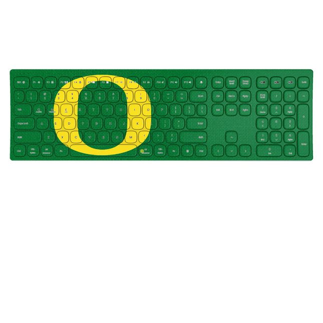 University of Oregon Ducks Solid Curved Wireless Keyboard