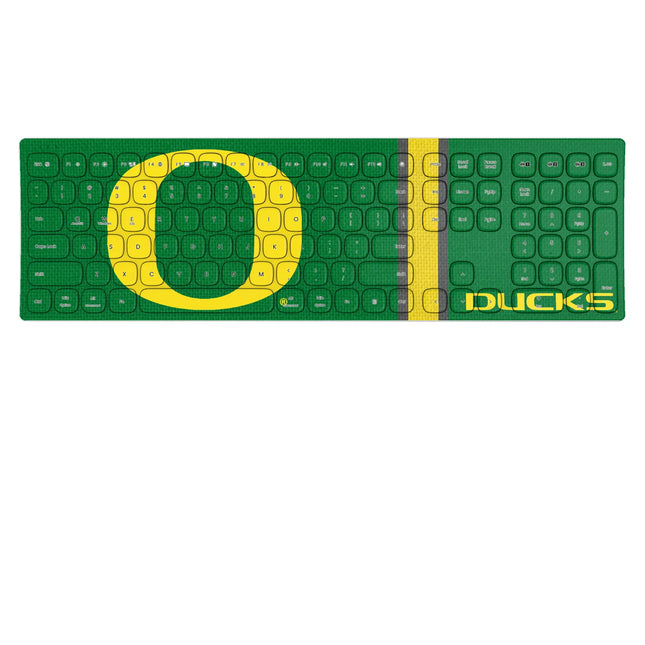 University of Oregon Ducks Stripe Curved Wireless Keyboard