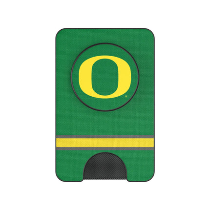 University of Oregon Ducks Stripe PopSockets MagSafe-Compatible PopWallet+