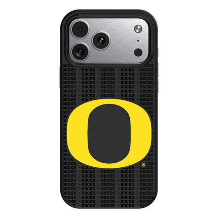 University of Oregon Ducks Text Backdrop MagSafe Compatible Phone Case for Apple iPhone