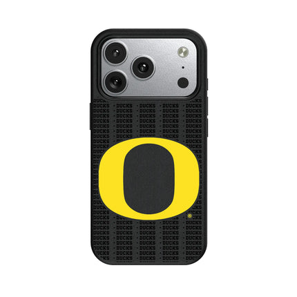 University of Oregon Ducks Text Backdrop MagSafe Compatible Phone Case for Apple iPhone