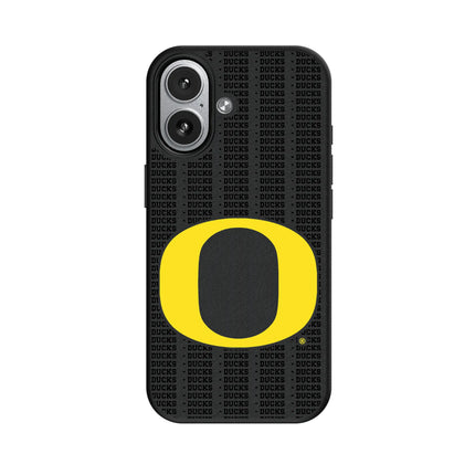 University of Oregon Ducks Text Backdrop MagSafe Compatible Phone Case for Apple iPhone