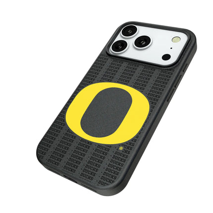 University of Oregon Ducks Text Backdrop MagSafe Compatible Phone Case for Apple iPhone