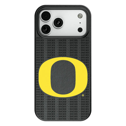 University of Oregon Ducks Text Backdrop MagSafe Compatible Phone Case for Apple iPhone