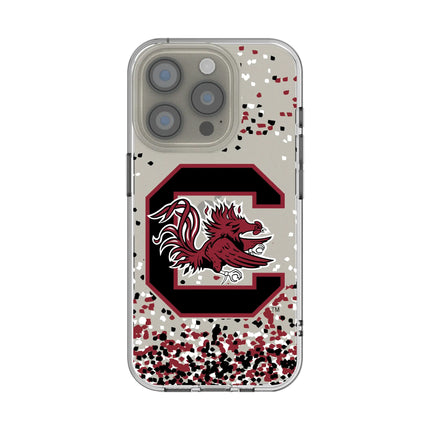 University of South Carolina Gamecocks Confetti Clear Phone Case for Apple iPhone