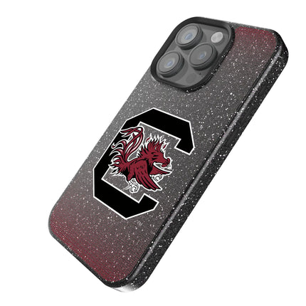 University of South Carolina Gamecocks Linen Black Bling Phone Case for Apple iPhone