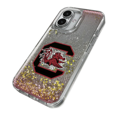 University of South Carolina Gamecocks Linen Glitter Phone Case for Apple iPhone