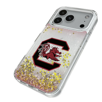 University of South Carolina Gamecocks Linen Glitter Phone Case for Apple iPhone