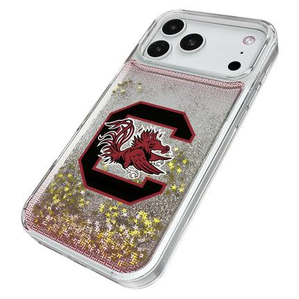 University of South Carolina Gamecocks Linen Glitter Phone Case for Apple iPhone