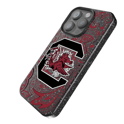 University of South Carolina Gamecocks Paisley Black Bling Phone Case for Apple iPhone