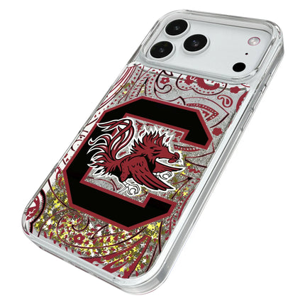 University of South Carolina Gamecocks Paisley Glitter Phone Case for Apple iPhone