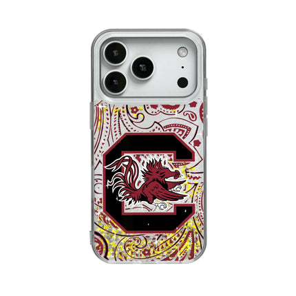 University of South Carolina Gamecocks Paisley Glitter Phone Case for Apple iPhone