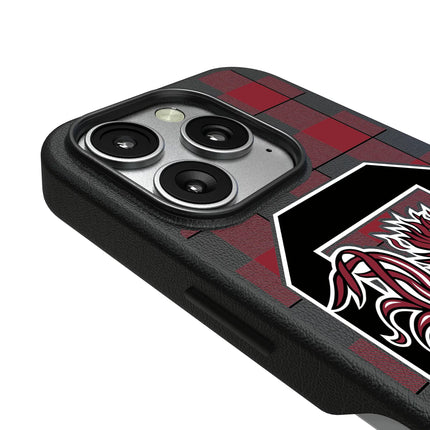 University of South Carolina Gamecocks Plaid MagSafe Compatible Phone Case for Apple iPhone
