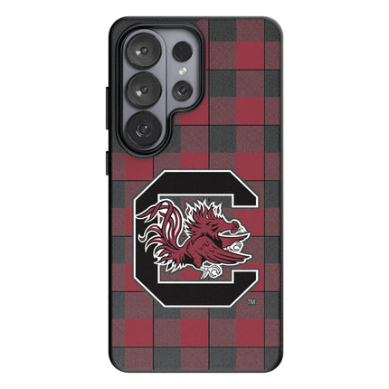 University of South Carolina Gamecocks Plaid MagSafe Compatible Phone Case for Samsung Galaxy