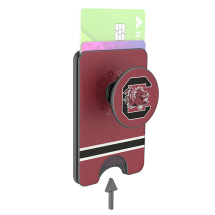University of South Carolina Gamecocks Stripe PopSockets MagSafe-Compatible PopWallet+
