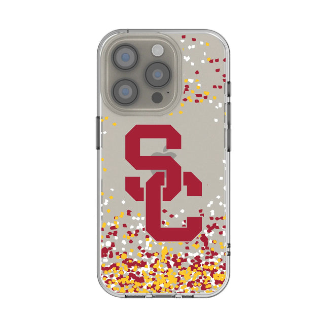 University of Southern California Trojans Confetti Clear Phone Case for Apple iPhone