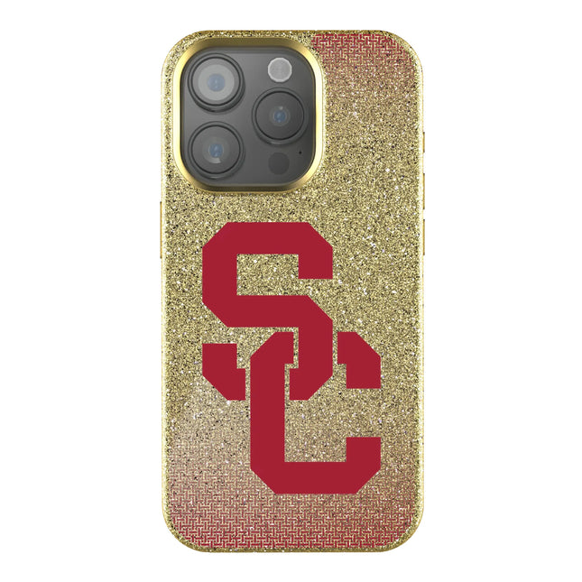 University of Southern California Trojans Linen Bling Phone Case for Apple iPhone