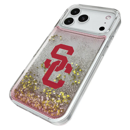 University of Southern California Trojans Linen Glitter Phone Case for Apple iPhone