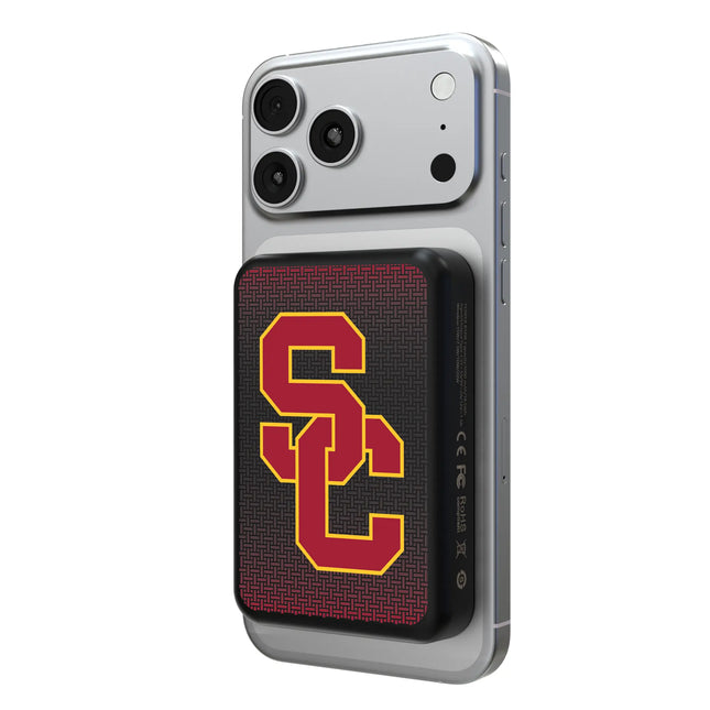 University of Southern California Trojans Linen Wireless Mag Power Bank
