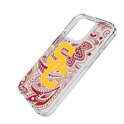 University of Southern California Trojans Paisley Clear Phone Case for Apple iPhone