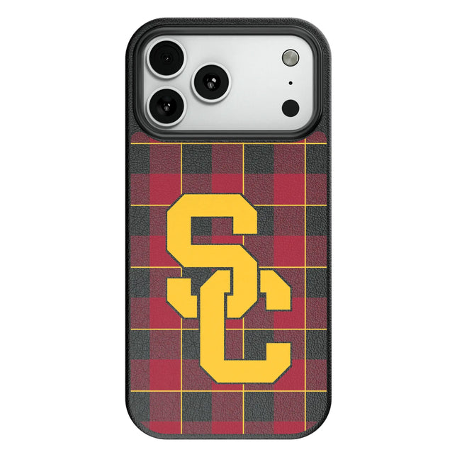 University of Southern California Trojans Plaid MagSafe Compatible Phone Case for Apple iPhone