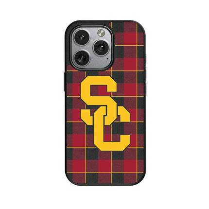 University of Southern California Trojans Plaid MagSafe Compatible Phone Case for Apple iPhone