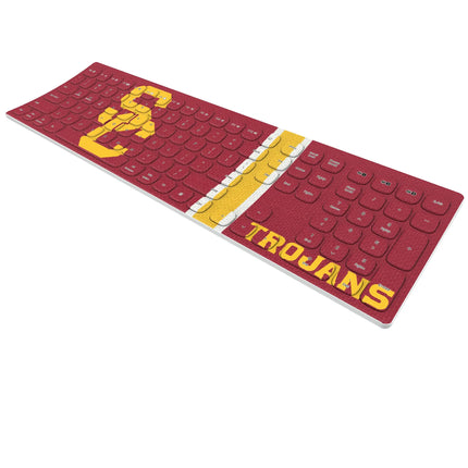 University of Southern California Trojans Stripe Curved Wireless Keyboard