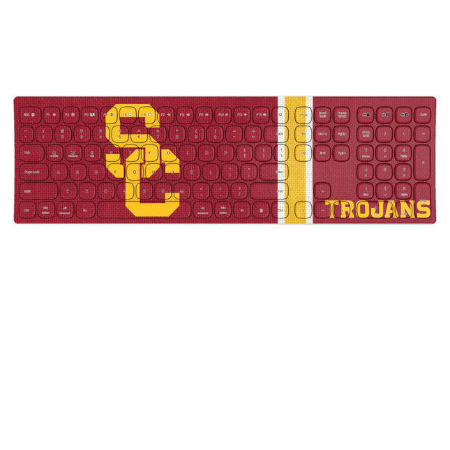 University of Southern California Trojans Stripe Curved Wireless Keyboard