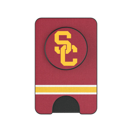 University of Southern California Trojans Stripe PopSockets MagSafe-Compatible PopWallet+