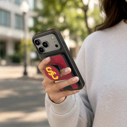 University of Southern California Trojans Stripe PopSockets MagSafe-Compatible PopWallet+