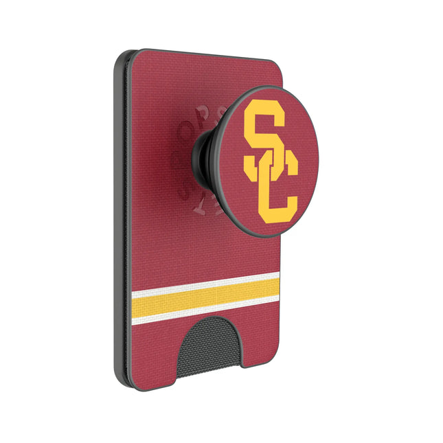 University of Southern California Trojans Stripe PopSockets MagSafe-Compatible PopWallet+